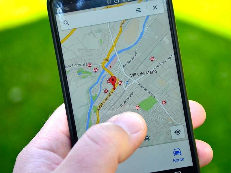 Mapa de Villa de Merlo en un celular